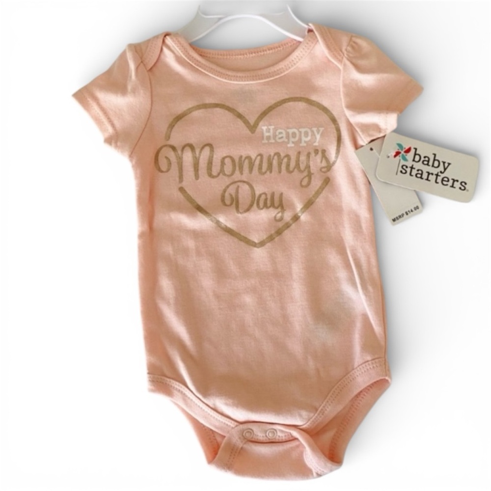 Happy Mommy's Day Baby NWT Starters Size 12 Months Bodysuit Pink Mothers Day